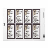 Keukenetiket gebrande knoflook etiket (Full Sheet)