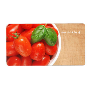 Keukenetiket voor verse tomaten etiket