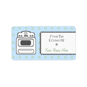Keukenetiket - Witte Retro-vezel Etiket