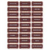 Keukenetiketten voor gemeenschappelijke kruiden en sticker (Voorkant)
