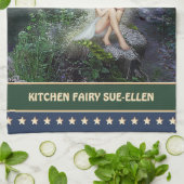 KeukenFairy handdoek met jouw naam (Gevouwen)