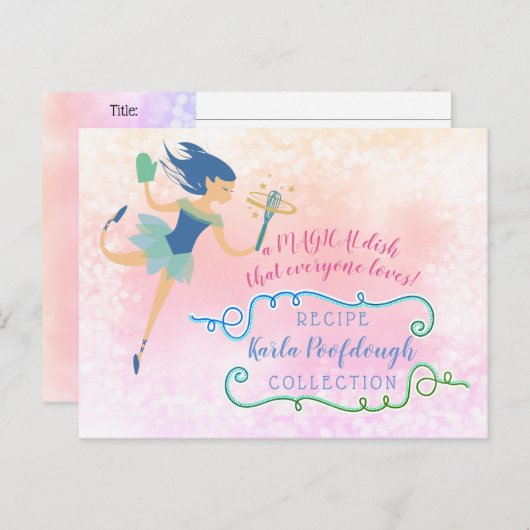 Keukenfee Magische Koken Recept Kaart (Voorkant / Achterkant)