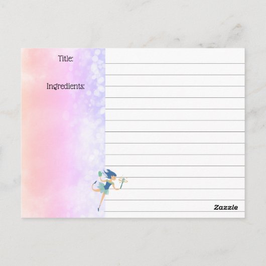 Keukenfee Magische Koken Recept Kaart (Achterkant)