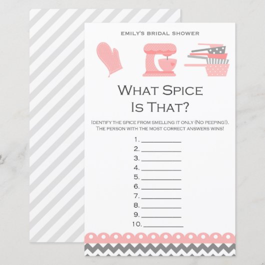 Keukengame Vrijgezellenfeest, AFGEDRUKT (Voorkant / Achterkant)