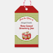 Keukengebakken aardbei Jam Gift Label Cadeaulabel (Voorkant)