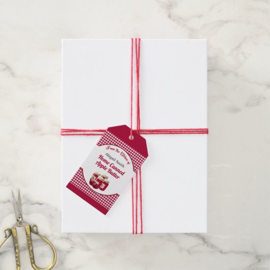 Keukengekookt Label van appelfruit Cadeaulabel (Met Touw)