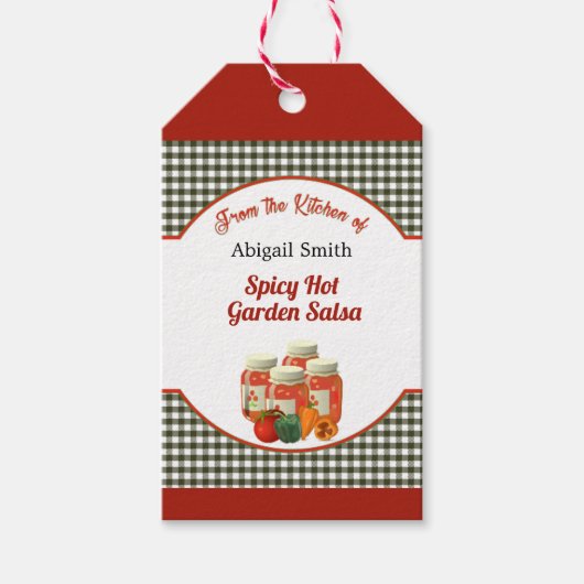 Keukengekookt Salsa Gift Label Cadeaulabel (Voorkant)