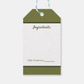 Keukengekookte kokkels en Label met cadeautjes Cadeaulabel (Achterkant)