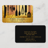 keukengereedschap Chef Black Gold Catering Visitekaartje (Voorkant / Achterkant)