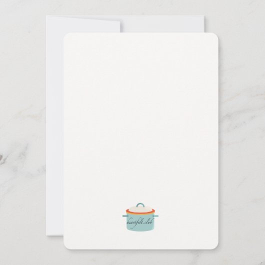 Keukengereedschap Douche uitnodiging (Achterkant)