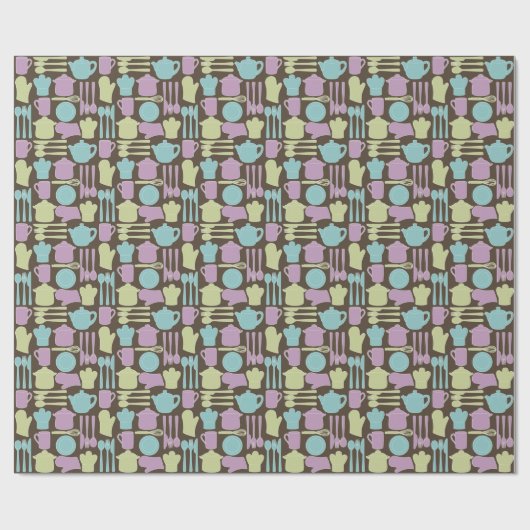 Keukengereedschap Patroon 2 Cadeaupapier (Vlak)