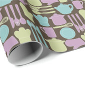 Keukengereedschap Patroon 2 Cadeaupapier (Rol Hoek)