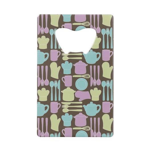 Keukengereedschap Patroon 2 Creditkaart Flessenopener (Voorkant)