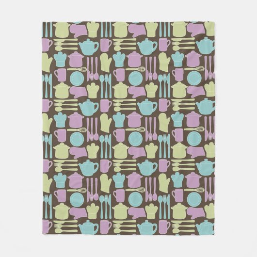 Keukengereedschap Patroon 2 Fleece Deken (Voorkant)