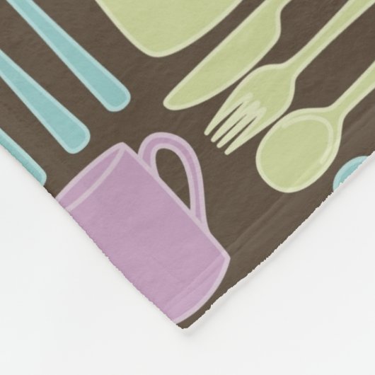 Keukengereedschap Patroon 2 Fleece Deken (Hoek)