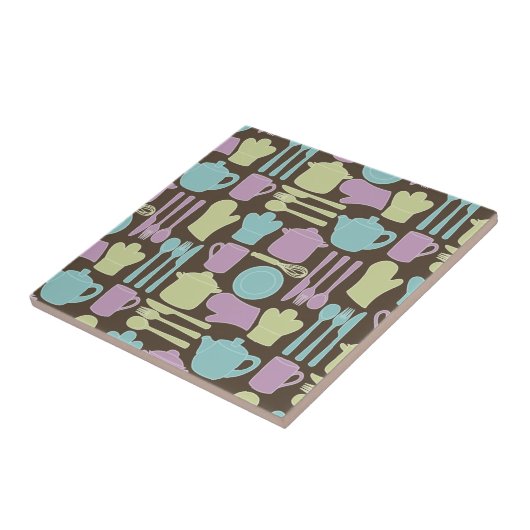 Keukengereedschap Patroon 2 Tegeltje (Zijkant)