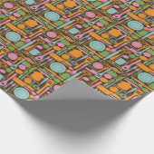 Keukengereedschap Patroon 3 Cadeaupapier (Hoek)