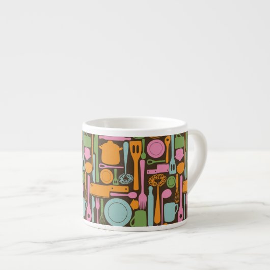 Keukengereedschap Patroon 3 Espresso Kop (Voorkant rechts)