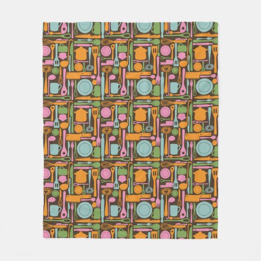 Keukengereedschap Patroon 3 Fleece Deken (Voorkant)