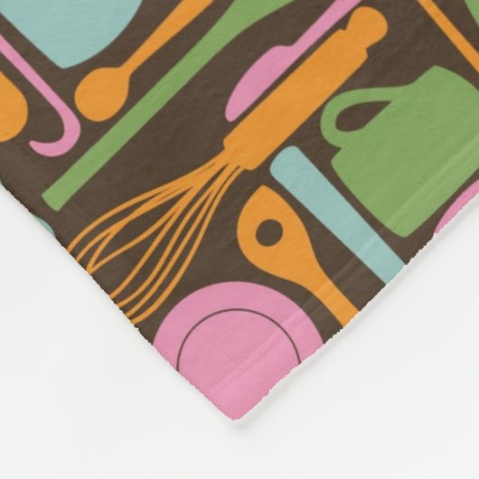 Keukengereedschap Patroon 3 Fleece Deken (Hoek)