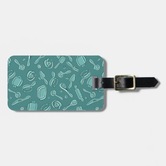 Keukengereedschap Patroon Bagagelabel (Voorkant horizontaal)