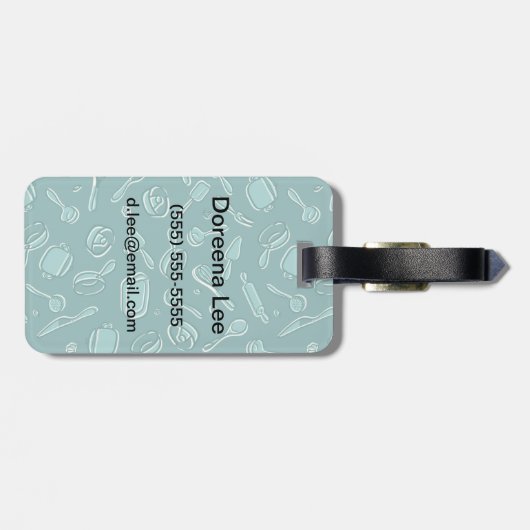 Keukengereedschap Patroon Bagagelabel (Achterkant horizontaal)