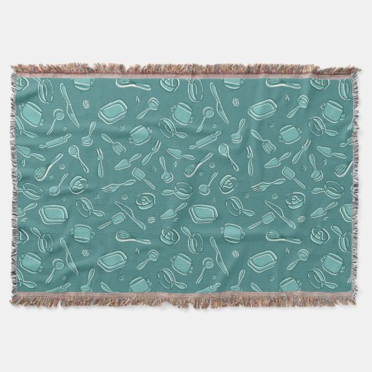 Keukengereedschap Patroon Deken (Voorkant)