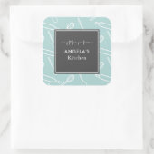 Keukengereedschap Patroon Keuken Bakken Gift Groen Vierkante Sticker (Tas)