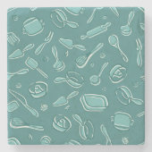 Keukengereedschap Patroon Stenen Onderzetter (Voorkant)