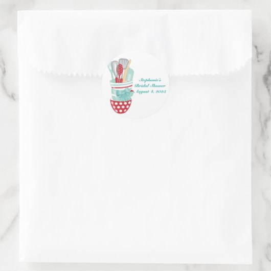 keukengereedschap ronde sticker (Tas)