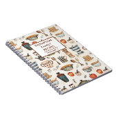 Keukengereedschap Rustiek gepersonaliseerd recept Notitieboek (Rechterzijde)