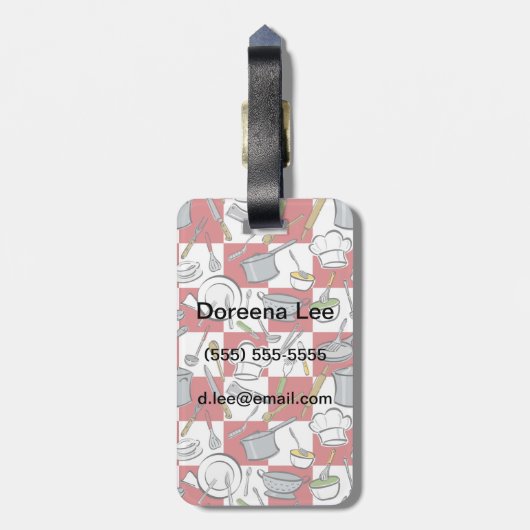 Keukengereedschappen Bagagelabel (Achterkant verticaal)