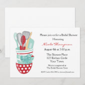 Keukengereedschappen Bridal Shower-uitnodiging Kaart (Voorkant / Achterkant)