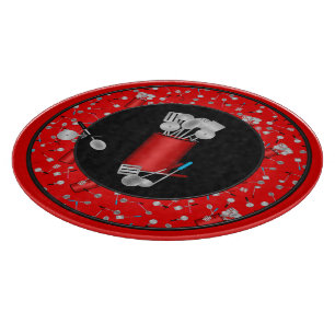 Keukengereedschappen, Rood Blk-12-inch ROND CUTTIN Snijplank