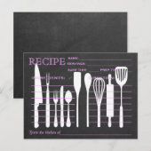 Keukengereedschappen voor hergebruik met zwarte-ka briefkaart (Voorkant / Achterkant)