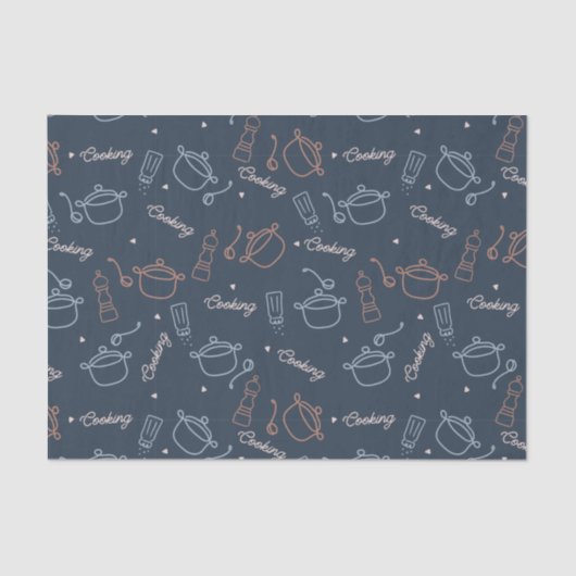 keukengereedschappen voor schattig koken tissuepapier (Voorkant)