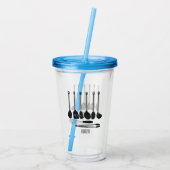 Keukengereedschapsafbeelding cartoon acryl drinkbeker (Achterkant)
