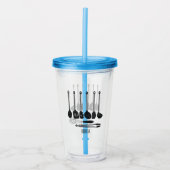 Keukengereedschapsafbeelding cartoon acryl drinkbeker (Voorkant)