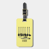 Keukengereedschapsafbeelding cartoon bagagelabel (Voorkant verticaal)