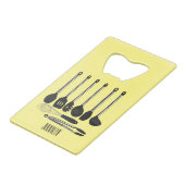 Keukengereedschapsafbeelding cartoon creditkaart flessenopener (Achterkant Gekanteld)