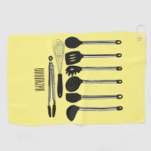Keukengereedschapsafbeelding cartoon golfhanddoek (Horizontaal)