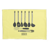 Keukengereedschapsafbeelding cartoon kussensloop (Voorkant)