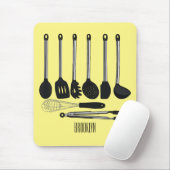 Keukengereedschapsafbeelding cartoon muismat (Met muis)