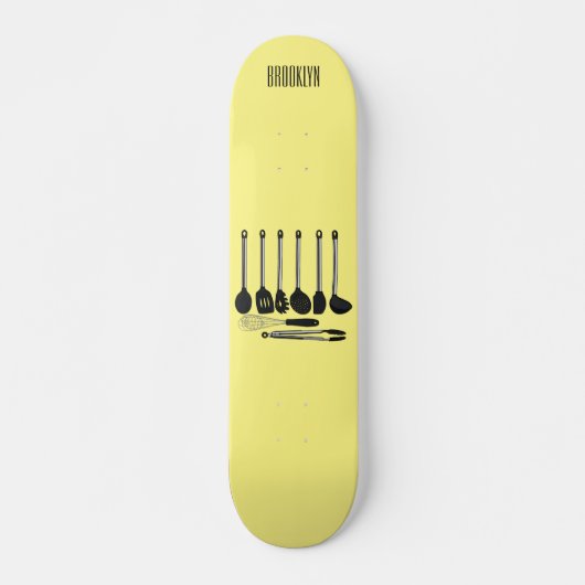 Keukengereedschapsafbeelding cartoon persoonlijk skateboard (Voorkant)