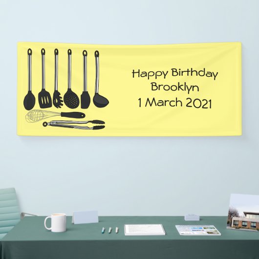 Keukengereedschapsafbeelding cartoon spandoek (Beurs)