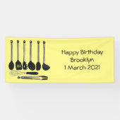 Keukengereedschapsafbeelding cartoon spandoek (Horizontaal)