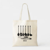 Keukengereedschapsafbeelding cartoon tote bag (Achterkant)