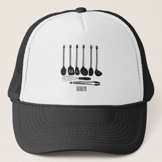 Keukengereedschapsafbeelding cartoon trucker pet (Voorkant)