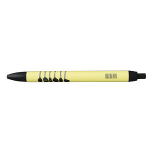 Keukengereedschapsafbeelding cartoon zwarte inkt pen