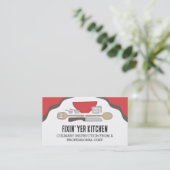 Keukengerei bakken keukenchef catering visitekaartje (Staand voorkant)